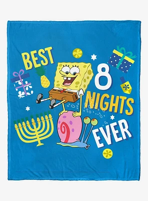SpongeBob SquarePants Hanukkah Best Eight Nights Throw Blanket