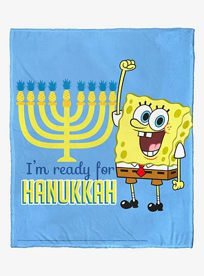 SpongeBob SquarePants I'm Ready For Hanukkah Throw Blanket