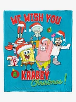 SpongeBob SquarePants Krabby Christmas Throw Blanket