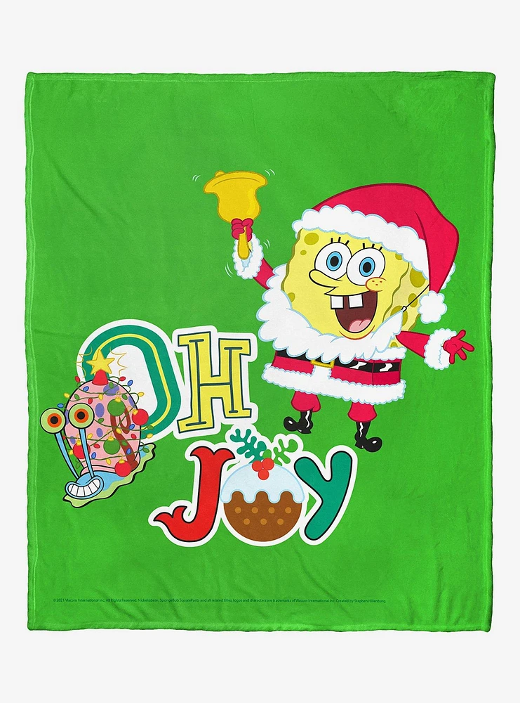 SpongeBob SquarePants Oh Joyful Holiday Throw Blanket