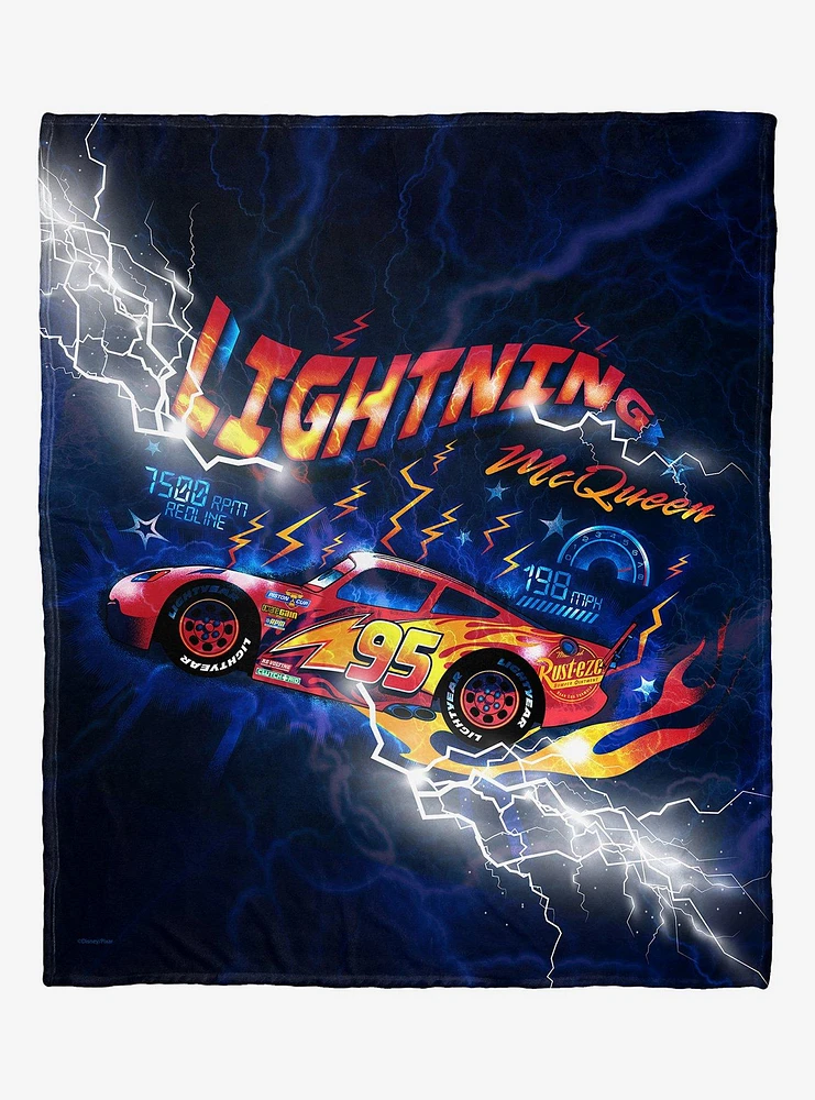 Disney Pixar Cars Sizzling Mcqueen Throw Blanket