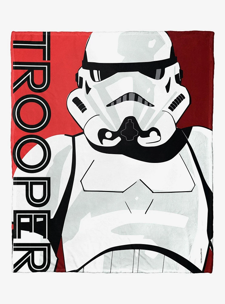 Star Wars Pop Art Trooper Silk Touch Throw Blanket