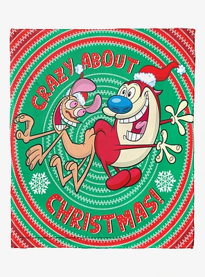 The Ren & Stimpy Crazy About Christmas Blanket