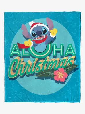 Disney Lilo & Stitch Festive Aloha Throw Blanket
