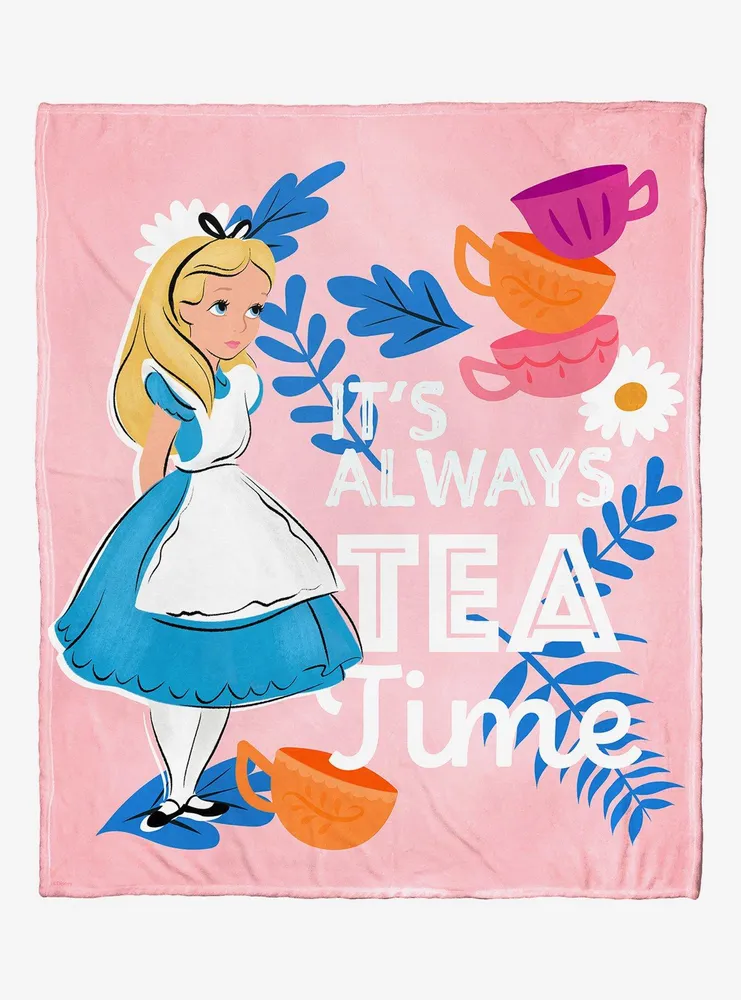 Disney Alice In Wonderland Totally Tea Time Throw Blanket