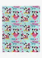 Disney Mickey Mouse Lovely Pattern Throw Blanket