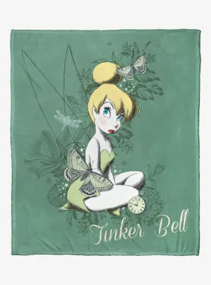 Disney Tinker Bell Forest Pixie Throw Blanket