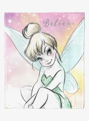 Disney Tinker Bell Sketchy Fairy Throw Blanket