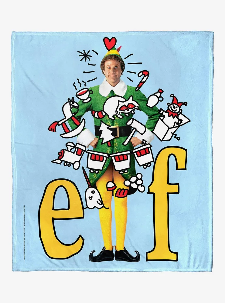 Elf Montage Silk Touch Throw Blanket