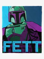 Star Wars Pop Art Boba Fett Throw Blanket