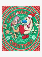 The Ren & Stimpy Crazy About Christmas Blanket