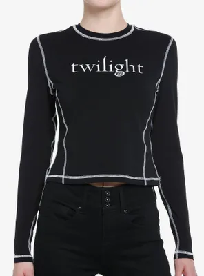 Twilight Logo Contrast Stitch Girls Baby Long-Sleeve T-Shirt