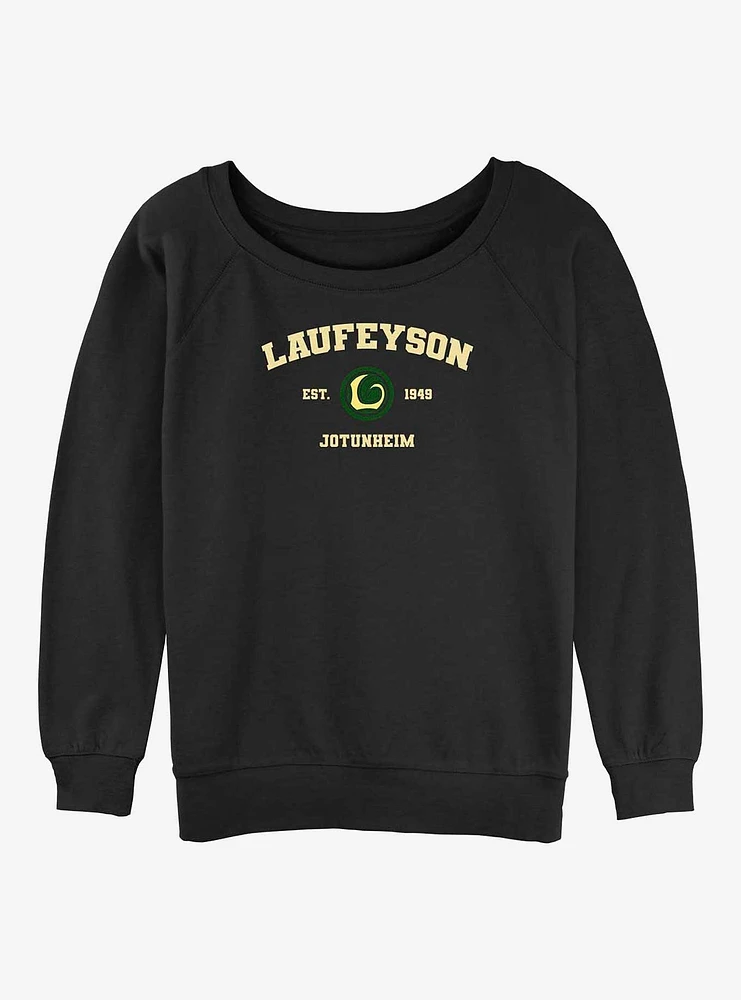 Marvel Laufeyson Jotunheim Collegiate Cowl Neck Long-Sleeve Top