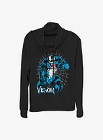 Marvel Venom Tangled Web Cowl Neck Long-Sleeve Top