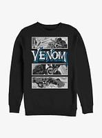 Marvel Venom Comic Panels Logo Sweatshirt