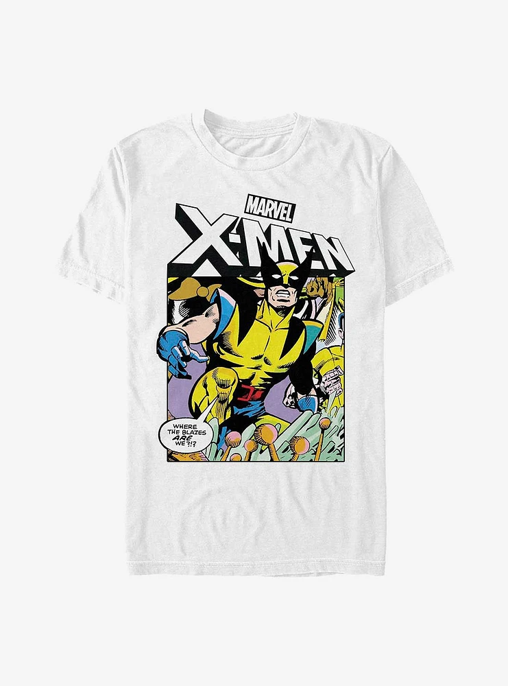 Marvel X-Men Wolverine Where The Blazes Are We T-Shirt
