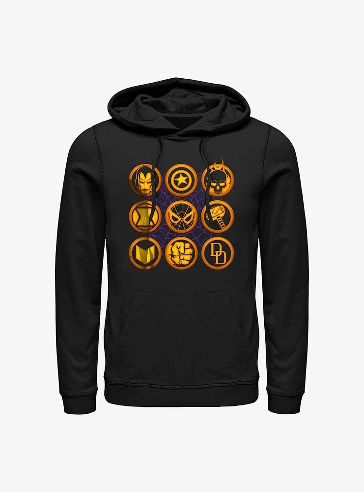 Marvel Avengers Halloween Hero Icons Hoodie