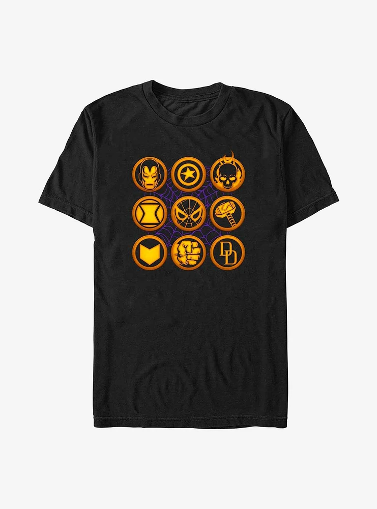 Marvel Avengers Halloween Hero Icons T-Shirt