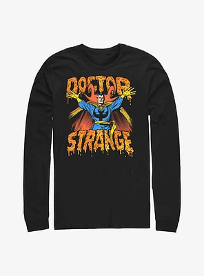 Marvel Doctor Strange Drip Logo Long-Sleeve T-Shirt