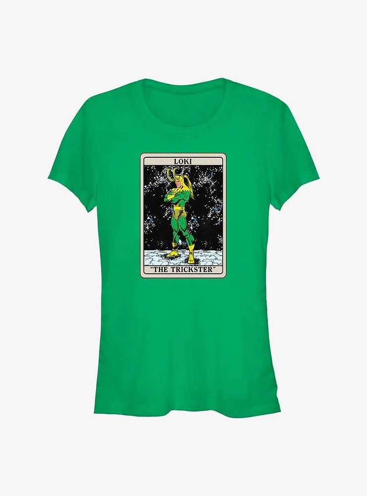 Marvel Loki The Trickster Card Girls T-Shirt