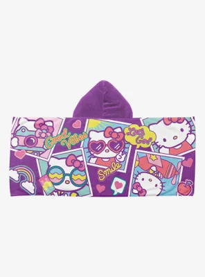 Hello Kitty Let'S Go Hooded Youth Beach Towel