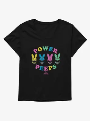 Mighty Morphin Power Rangers Peeps Womens T-Shirt Plus