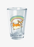 Hot Topic Corgi Rainbow Jump Mini Glass 