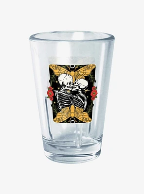 Hot Topic Traditional Skeleton Lovers Mini Glass 