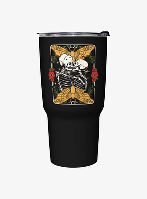 Hot Topic Traditional Skeleton Lovers Travel Mug