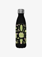Hot Topic Cacti Chart Drawing Water Bottle 