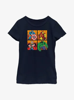 Marvel Avengers Halloween Panels Youth Girls T-Shirt