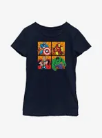 Marvel Avengers Halloween Panels Youth Girls T-Shirt