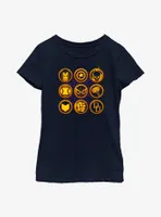 Marvel Avengers Hero Icons Youth Girls T-Shirt