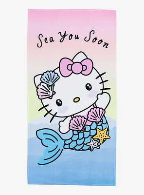 Hello Kitty Sea You Soon Beach Towel