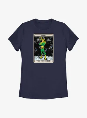 Marvel Loki The Trickster Card Womens T-Shirt