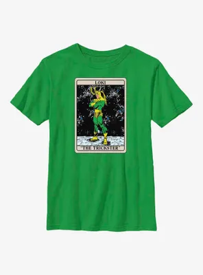 Marvel Loki The Trickster Card Youth T-Shirt
