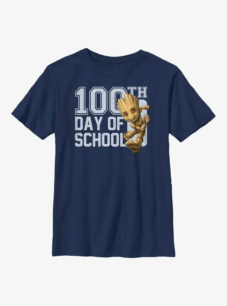 Marvel Guardians of the Galaxy Groot 100th Day School Youth T-Shirt