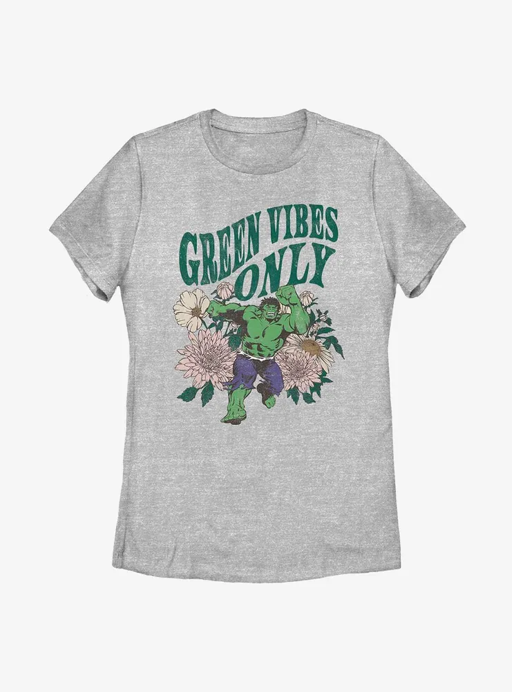 Marvel Hulk Green Vibes Only Womens T-Shirt