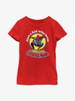 Marvel Spider-Man Just A Kid Who Loves Youth Girls T-Shirt