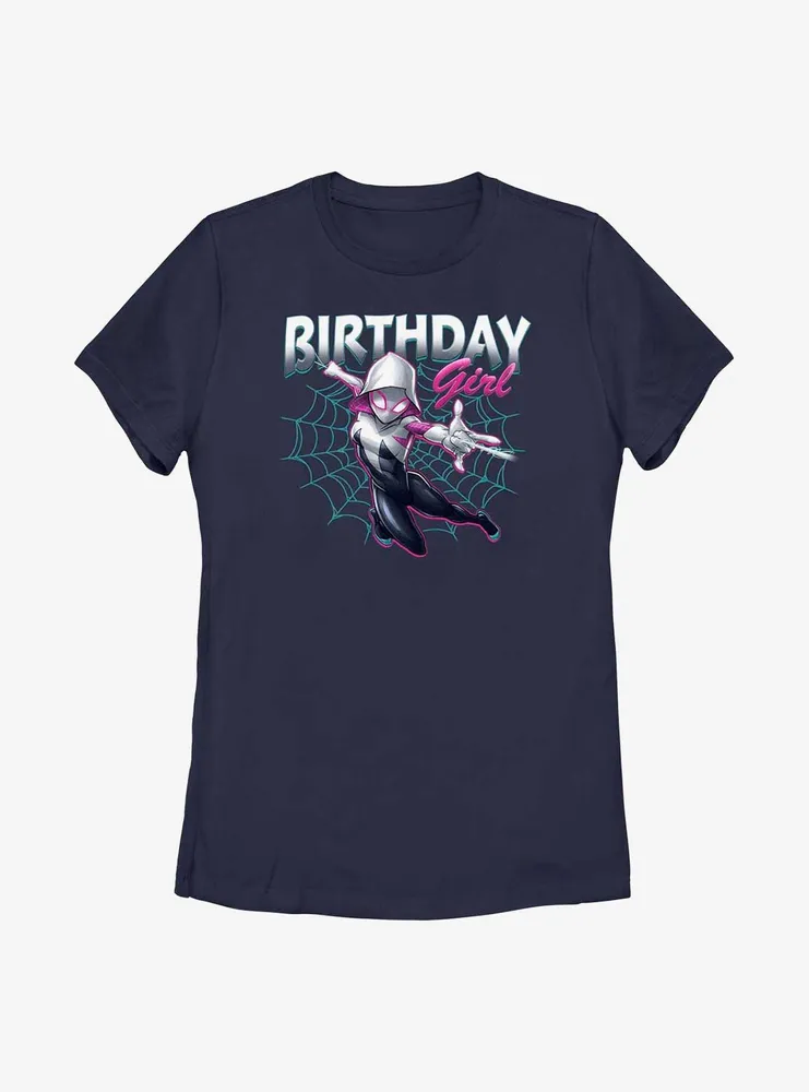 Marvel Spider-Man Spider-Gwen Birthday Girl Womens T-Shirt