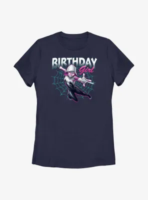 Marvel Spider-Man Spider-Gwen Birthday Girl Womens T-Shirt