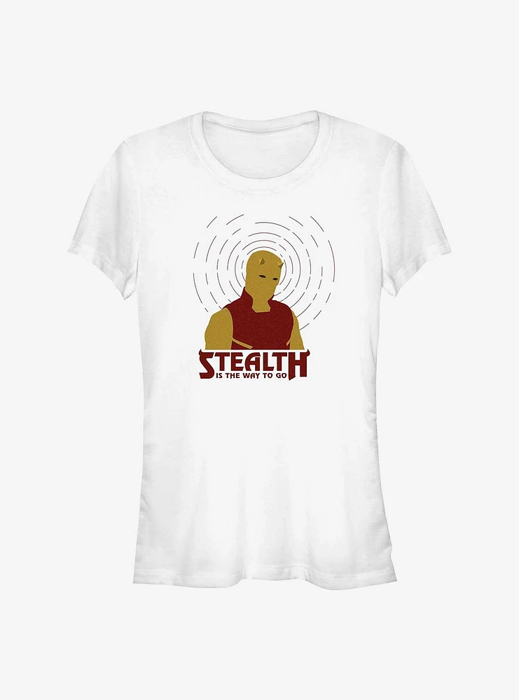 Marvel Daredevil Stealth Is The Way To Go Girls T-Shirt