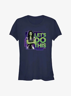 Marvel She-Hulk Let's Do This Badge Girls T-Shirt
