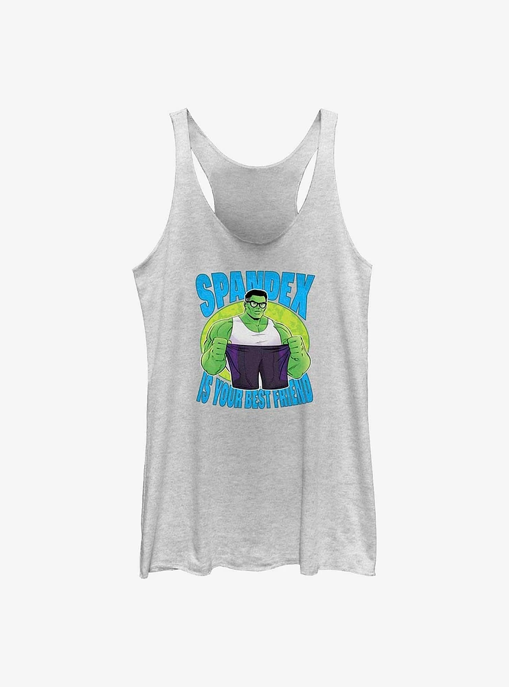 Marvel She-Hulk Spandex Is Your Best Friend Girls Raw Edge Tank