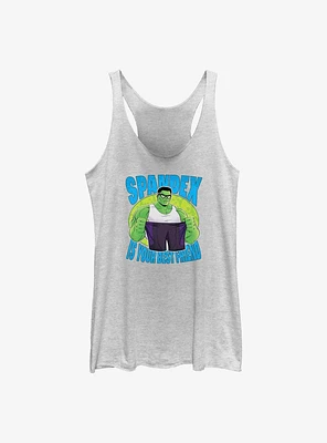 Marvel She-Hulk Spandex Is Your Best Friend Girls Raw Edge Tank