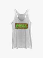 Marvel She-Hulk Leafy Hulk Traning Center Logo Badge Girls Raw Edge Tank