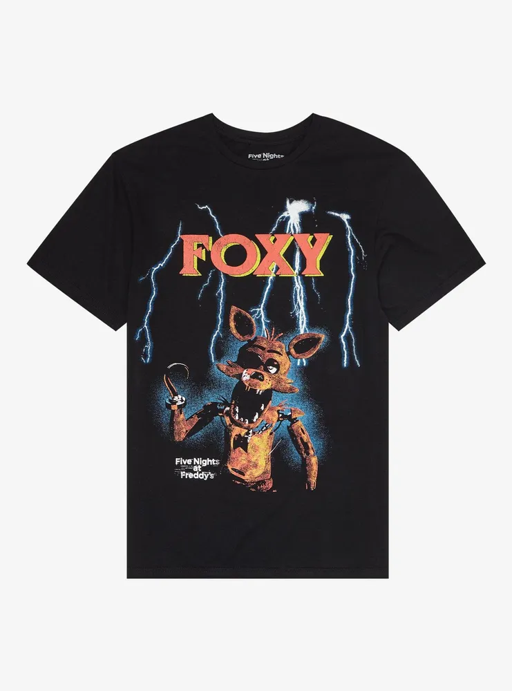 Lightning Foxy T-Shirt Topic Freddy\'s Nights Hot At Hawthorn Mall Five |