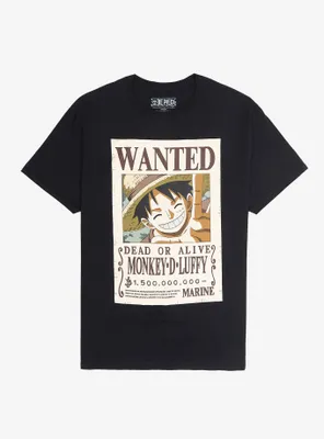 One Piece Luffy Wanted Poster T-Shirt
