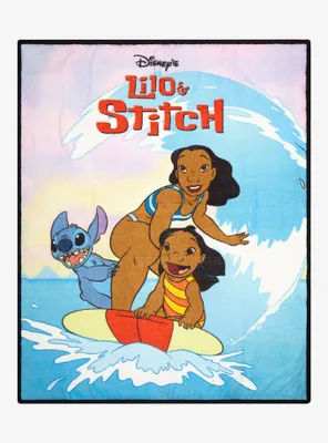 Disney Lilo & Stitch Surfing Throw Blanket