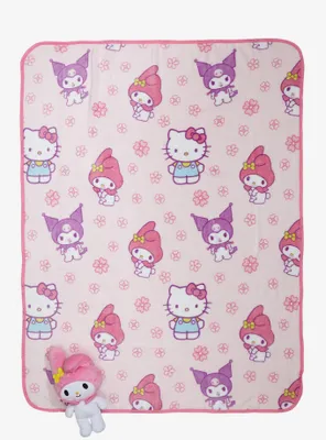 Hello Kitty And Friends Plush & Throw Blanket Set